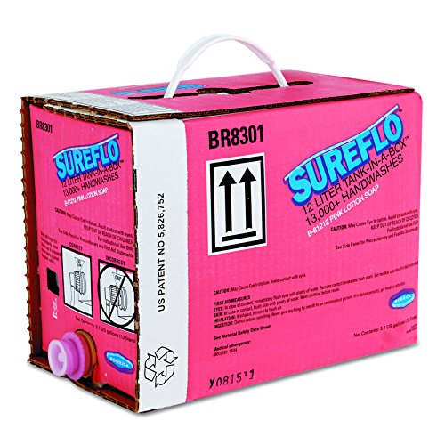 Bobrick81212 SureFlo Pink Lotion Soap Cartridge, 12 L Tank Cartridge