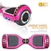 cho Electric Self Balancing Dual Motors Scooter Hoverboard with Built-in Speaker and LED Lights - UL2272 Certified (Pink)