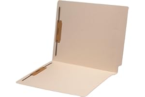 ECOM FOLDERS SMD34115 Compatible 11 pt Manila Folders, Full Cut 2-Ply End Tab, Letter Size, Fastener Pos #1 & #3 (Box of 50)