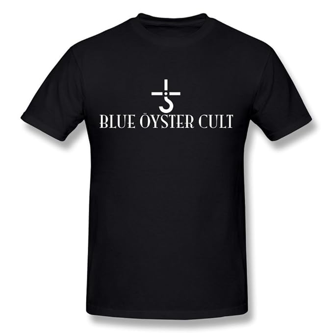 Men's Blue Oyster Cult Logo Tshirt Amazon.co.uk Clothing