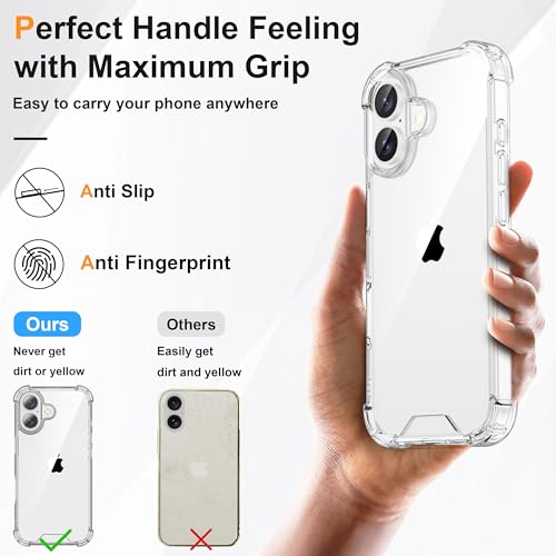 ORETECH 4 in 1 Case for iPhone 17 (6.3 Inches) with [2 Tempered Glass and 1 Camera Glass] Shockproof Slim Hard PC Case with Transparent TPU Bumper