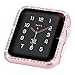 Coobes Compatible with Apple Watch Case 38mm 42mm, Metal Bumper Protective Cover Women Bling Diamond Crystal Rhinestone Shiny Compatible iWatch Series 3/2/1 (Diamond-Rose Gold, 42mm)