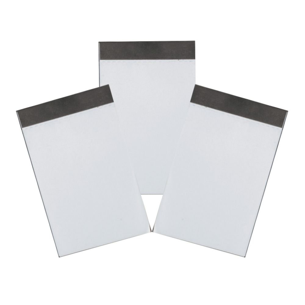 Alassio 1009-3 - 3 Spare Blocks in DIN A8 for Notepad case, Blocks of 50 Sheets Each, Block Size Approximately 9 cm x 5.5 cm, Blank.