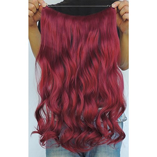 Secret Halo Hair Extensions Flip in Curly Wavy Hair Extension Synthetic Women Hairpieces 20" (118C)