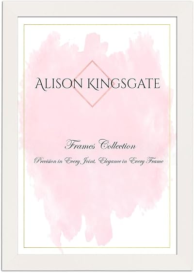 Alison Kingsgate Sleek 8x6 Picture Frame White Engineered Wood Perspex