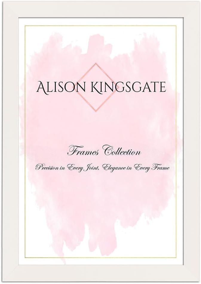 Alison Kingsgate Sleek 8x6 Picture Frame White Engineered Wood Perspex