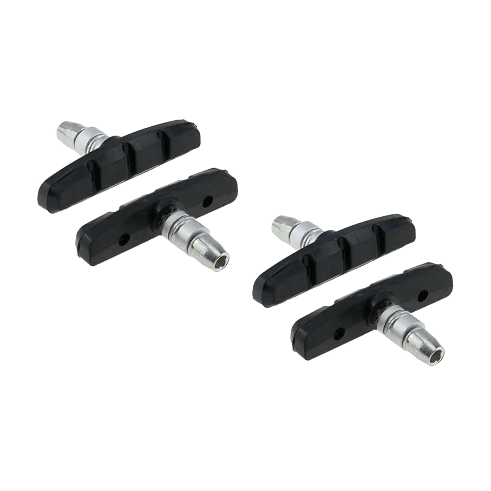 P4B 2 pairs (4 pieces) symmetrical brake shoes for V-brake (4 pieces) 70 mm black