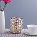 Feyarl Crystal Beads Makeup Brush Holder Gold Bling Handcrafted Comb Brush Pen Pencil Holder Pot Storage Cosmetic Tools Organizer Container Candle Holder