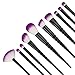 Saking Makeup Brushes 10 PCS Make Up Foundation Eyebrow Eyeliner Blush Cosmetic Concealer Brushes kit (Black)