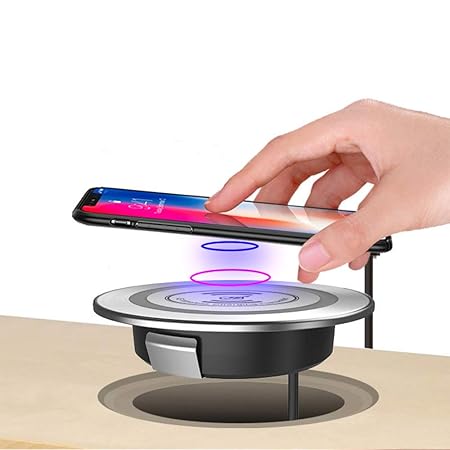 MJW Qi Schnelles WLAN-Ladegerät, Eingebettetes WLAN-Ladegerät Fast Charge Handy Waterproof Smart Für Iphonex Und Andere Qi-Sy