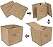 Mr Bros 6-Pack Tan Color Fabric Cloth Storage Cubes Shelves Baskets Bins Containers Home Decorative Closet Two Handles Organizer Household Fabric Cloth Collapsible Box Toys Storages Drawer