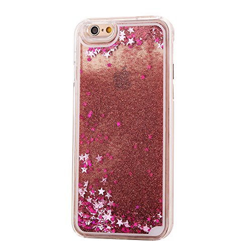 Designer glitter Mobile Phone Case for iPhone 6S, 6, SE, 5S, 5, with Liquid 3d Snow Globe Glitter Effect with Colourful Stars Mobile Phone Case | TPU Bumper | High Quality | Sphinx Gear Protection Hard Case Cover for iPhone