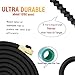 IBeaty 50ft Expanding Hose, Upgraded Strongest Expandable Garden Hose Double Latex Core Extra Strength Fabric and Solid Brass Connector with 9-Pattern Spray Nozzle (50FT, Black)