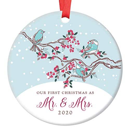 Download Amazon.com: Mr & Mrs First Christmas 2020 Ornament ...