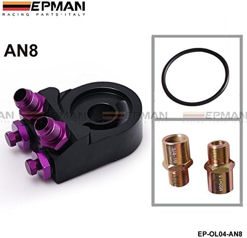 Luxbody(TM) Aluminum Oil Cooler Adapter Sandwich Turbo T3 T4 Engine Plate AN8 EP-OL04-AN8