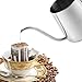350ML(12OZ) Long Narrow Spout Coffee Pots, 304 Stainless Steel Gooseneck kettle for coffee & tea, Hanging Ear Hand Blunt Pour Over Drip Pot, Hanging Ear Coffee Bag Lover