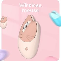 Lomiluskr Cute Cat Wireless Mouse, Lightweight