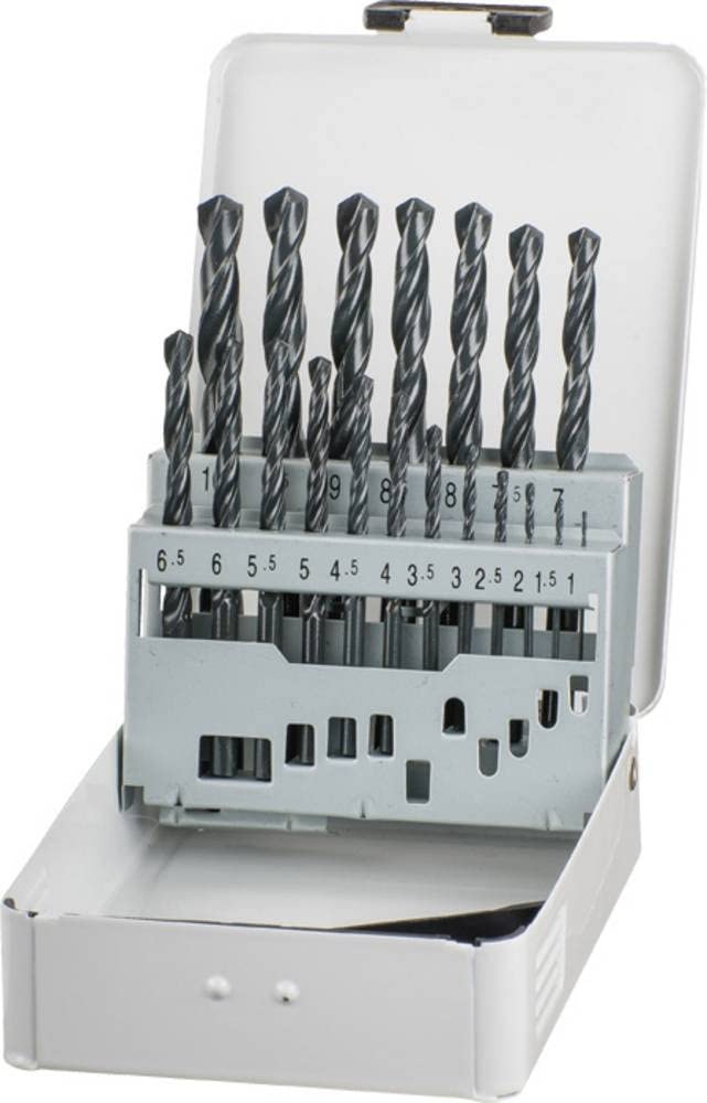 kwb HSS Metal Drilling Set - Drill Set, 19 Pieces, Ø 1 to 10 mm (Slope 0.5 mm) in Metal Cassette