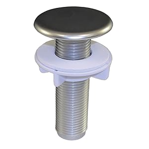 DANCO Rust Resistant Sink Hole Cover, 1-3/4-Inch, Brushed Nickel Finish, 1-Pack (89478)