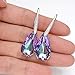 EleQueen 925 Sterling Silver CZ Teardrop Hook Dangle Earrings Vitrail Light Made with Austrian Crystals, Valentine's Day/Mother's Day/Christmas Jewelry Gift for Girlfriend/Mom