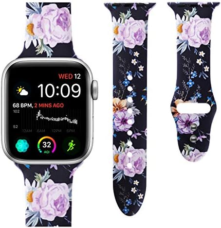 VODKE Sport Band Compatible with Apple Watch, Soft Silicone Strap Replacement Bands Wristbands Compatible with iwatch Sport Series 4, 3, 2, 1 S/M M/L 44mm 42mm 40mm 38mm