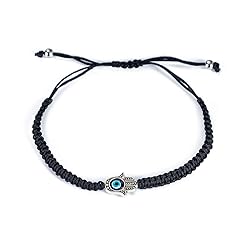 yipima Handmade Red Black String Evil Eye Hamsa