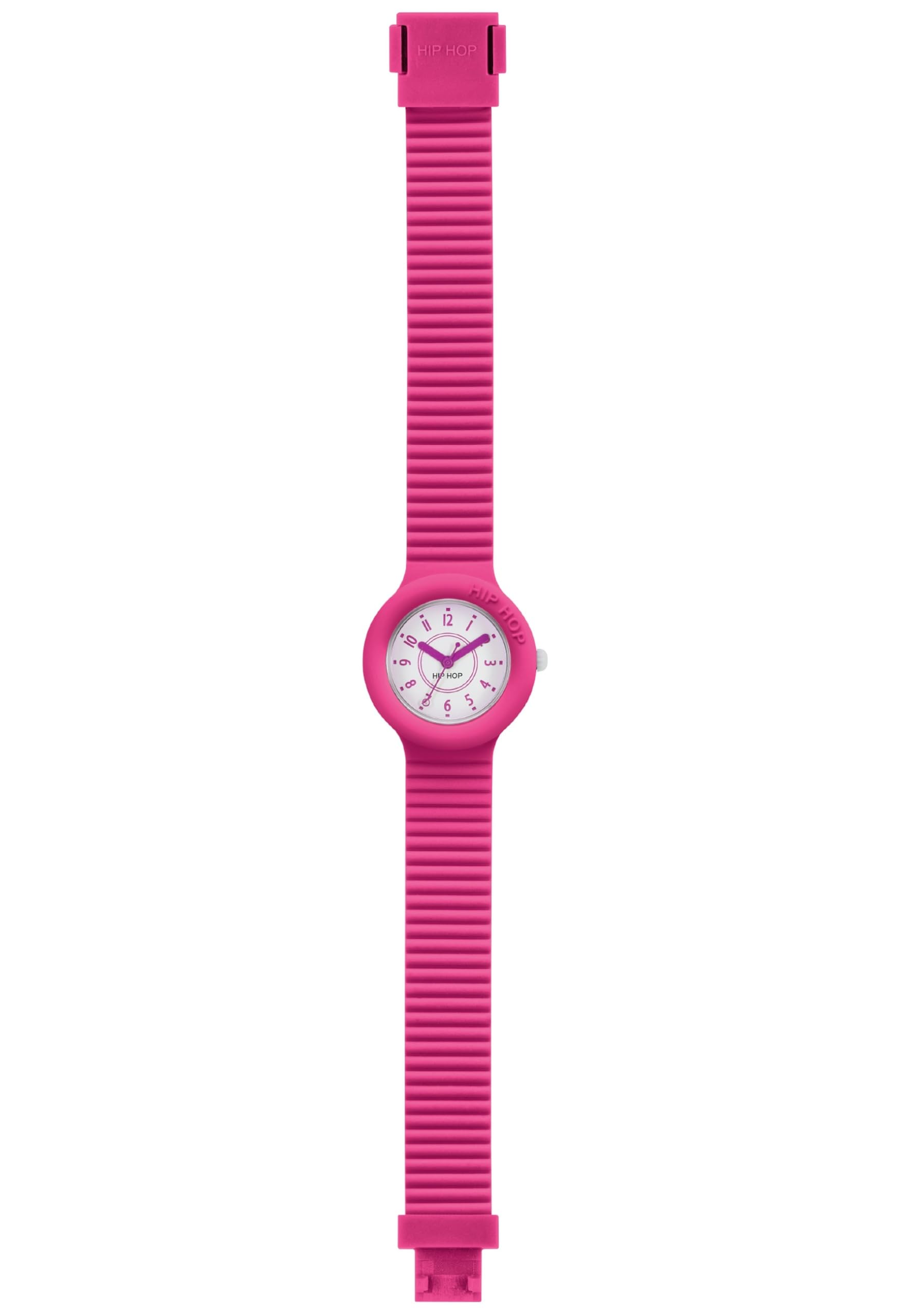 Hip Hop Watches - Ladies Watch Fucsia Purple HWU0629 - Numbes Collection - Silicone Wrist Strap - Waterproof Up to 5 ATM - 32mm Case - Bright Pink — image 1