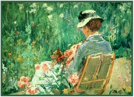 Orenco Originals Lydia in The Garden Dog by Mary Cassatt Counted Cross Stitch Pattern