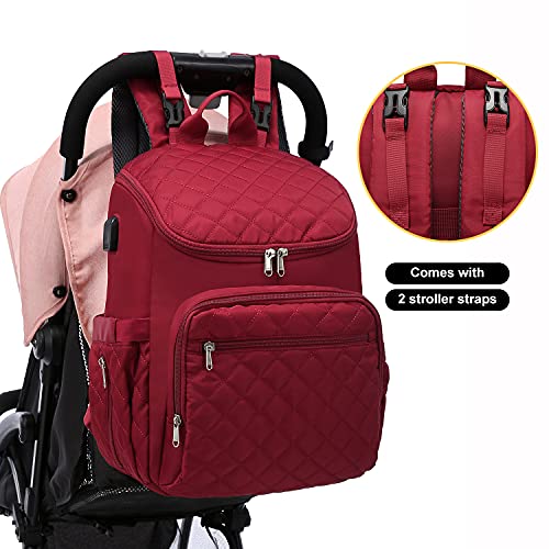 LOVEVOOK Diaper Bag Backpack, Multifunction Travel BackPack with Waterproof Portable Changing