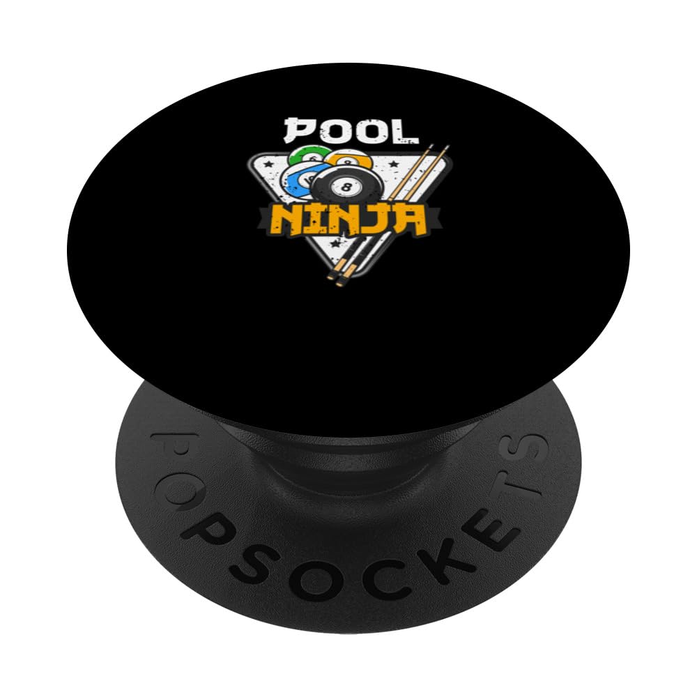 Cute Pocket Billiards Lover Ball Billiard Players Pool Ninja PopSockets Swappable PopGrip