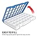 EZY DOSE Weekly AM/PM (7-Day) Pill Case, Medicine Planner, Vitamin Organizer, Large Easy Fill Compartments, 4 Times a Day, Clear Lids, Blue, BPA Free