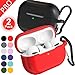 [2 Pack] iVoler for AirPods Pro Case with Keychain,[Front LED Visible] Wireless Charging Supporting, Silicone Cover Shockproof Protective Slim Skin for Apple Airpod Pro Case Sand,White