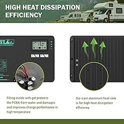 HQST MPPT Solar Charge Controller 20 Amp Negative