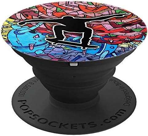 Skateboard Skateboarding Design Skate Gift for Skater PopSockets PopGrip: Swappable Grip for Phones & Tablets