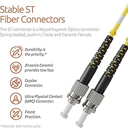 LC to ST Fiber Patch Cable Single Mode Duplex - 1m