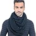 Men Knit Scarf Warm Winter Infinity Scarves E5031b