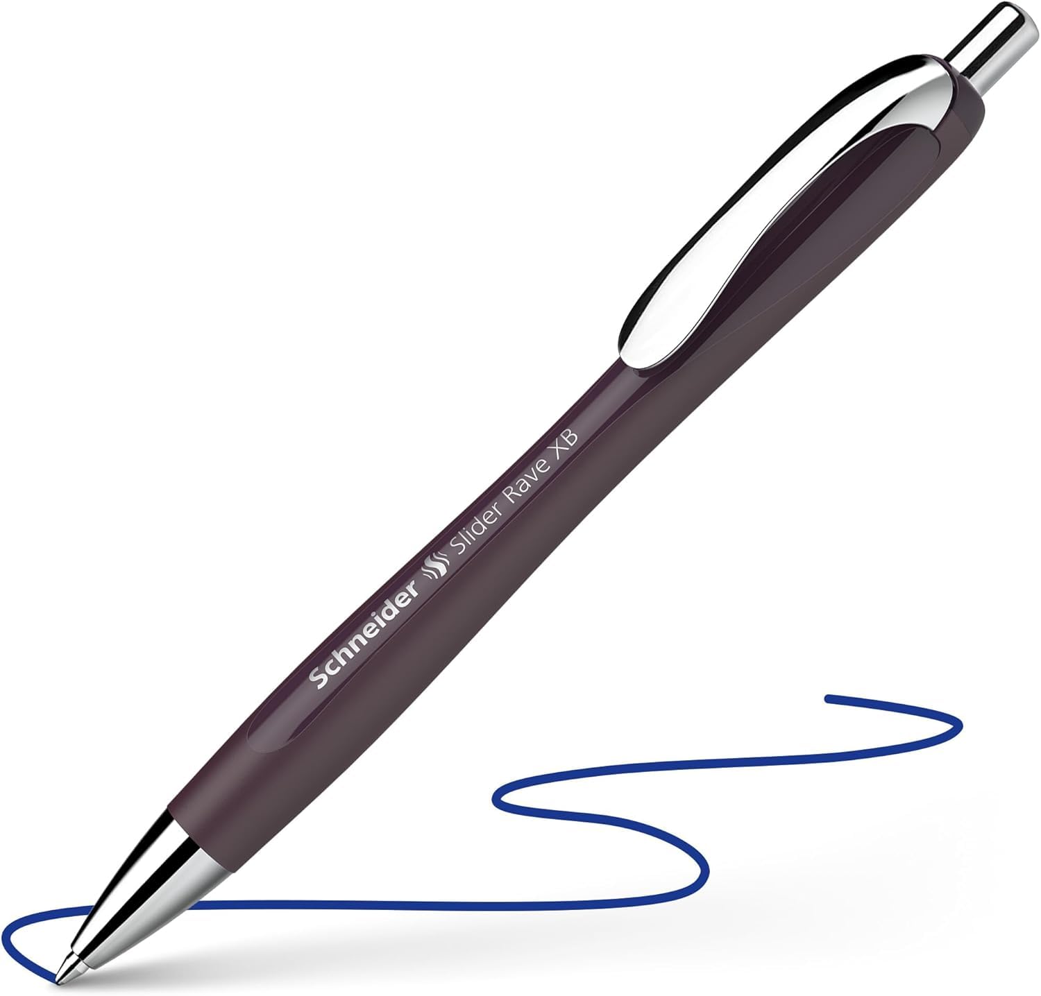 Schneider 132684 Slider Rave XB Kugelschreiber (Weiches Schreiben ohne Kratzen für lange Texte in Schule, Uni und Beruf) 4 Stück, Naturgrün + 3 Farben, Tinte: Blau 6