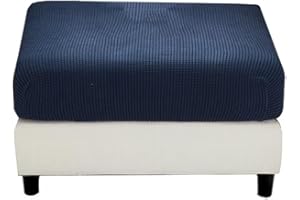 MERCRI Super Stretch Soft Fit Ottoman Cover Rectangle Ottoman Slipcovers for Foot Stool 16x25in/41x64cm 31x38in/79x97cm Furniture for Living Room with Nonslip Elastic Bottom，Removable Washable ( Color : #5 ,