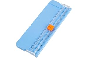 Paper Cutter Portable Paper Cutter A5 Paper Trimmer Scrapbooking Tool for Standing Cutting of Paper, Photos or Labels, Blue