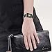 iStrap Alligator Grain Calf Leather Band for Apple Watch 44mm 40mm Series 6 5 4 3 2 1 Sport Edition - Black Brown Replacement Strap with Steel Buckle for iWatch 38mm 42mm