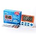 TopReturn Kitchen Timer, Led Digital Large Display, Dual Count UP/Down Timer, Loud Alarm, Magnetic Backing, Stand (1 pack)