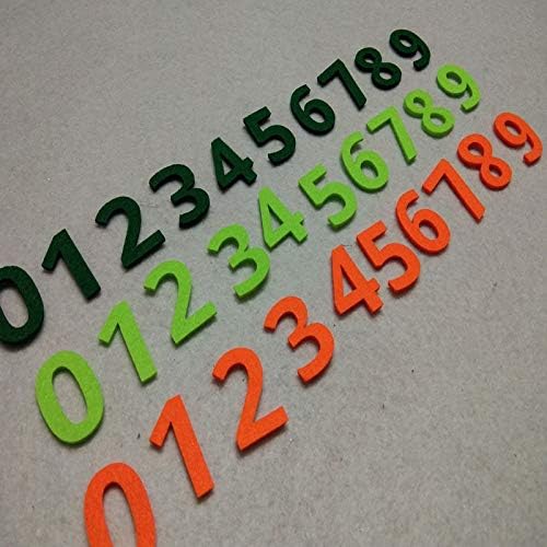 Xuccus 30pcs 2mm Inexperienced Deep Inexperienced Orange Felt 10 Numbers 0-9 Felt for Needlework Stitching Craft Scrapbooking House Celebration Marriage ceremony Decoratio – (Coloration: 30pcs solely Inexperienced)