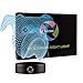 3D Optical Illusion Night Light - 7 LED Color Changing Lamp - Cool Soft Light Safe For Kids - Solution For Nightmares - Bulldog