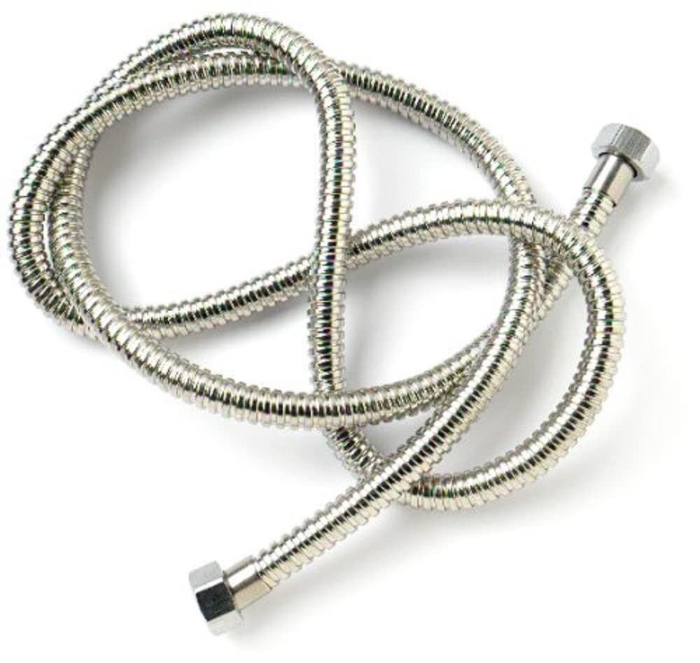 Merriway® BH00880 Chromed Shower Hose with Hexagonal Nuts Collar, 1.5 m (58.5 inch) x 11 mm Inner Dimension