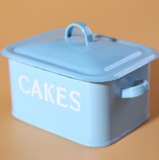 Caja new de Pan metal Unique Retro Diseño Vintage Grande tortas Texto: Amazon.es: Hogar