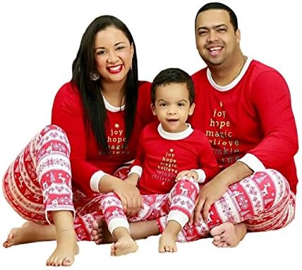 Christmas Mom Dad Baby Two Piece Striped Matching Family Pajama Set Sleepwear