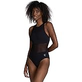Arena Womens Arena Feel Women's Mesh Panel Vent Back Stretchy Swimsuit Stylish Ladies Bathing Suit