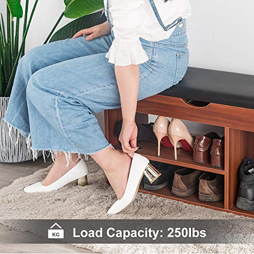 Mr IRONSTONE Shoes Bench Boot Organizing Upholstered Shoe Rack Entryway