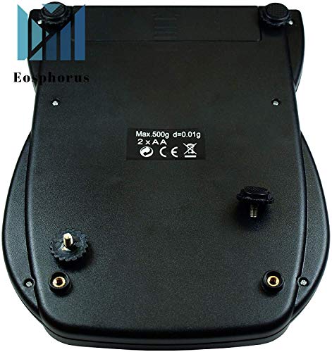 600 g (21 oz) / 0.01 g Digital LCD Analytical Balance Compact Accurate Weighing Scale for Science Laboratory Test Measurements with USB AC/DC Adapter