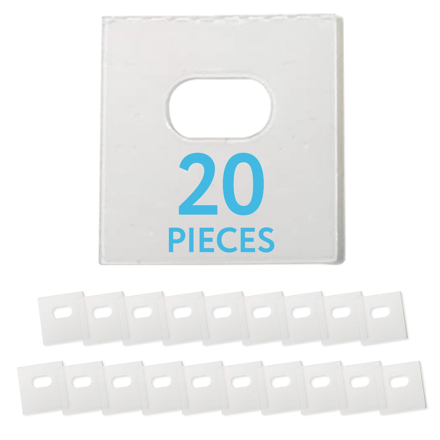 Photo 1 of IMPRESA Vertical Blind Repair Tabs Kit - 20 Clear Stick-On Sets & 2 Alcohol Wipes - Window & Sliding Door Blind Repair Tabs - Easy Fix for Vertical Blinds